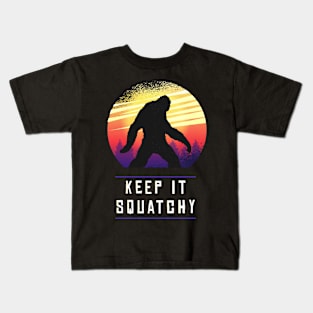Keep It Squatchy Funny Bigfoot Sasquatch Kids T-Shirt